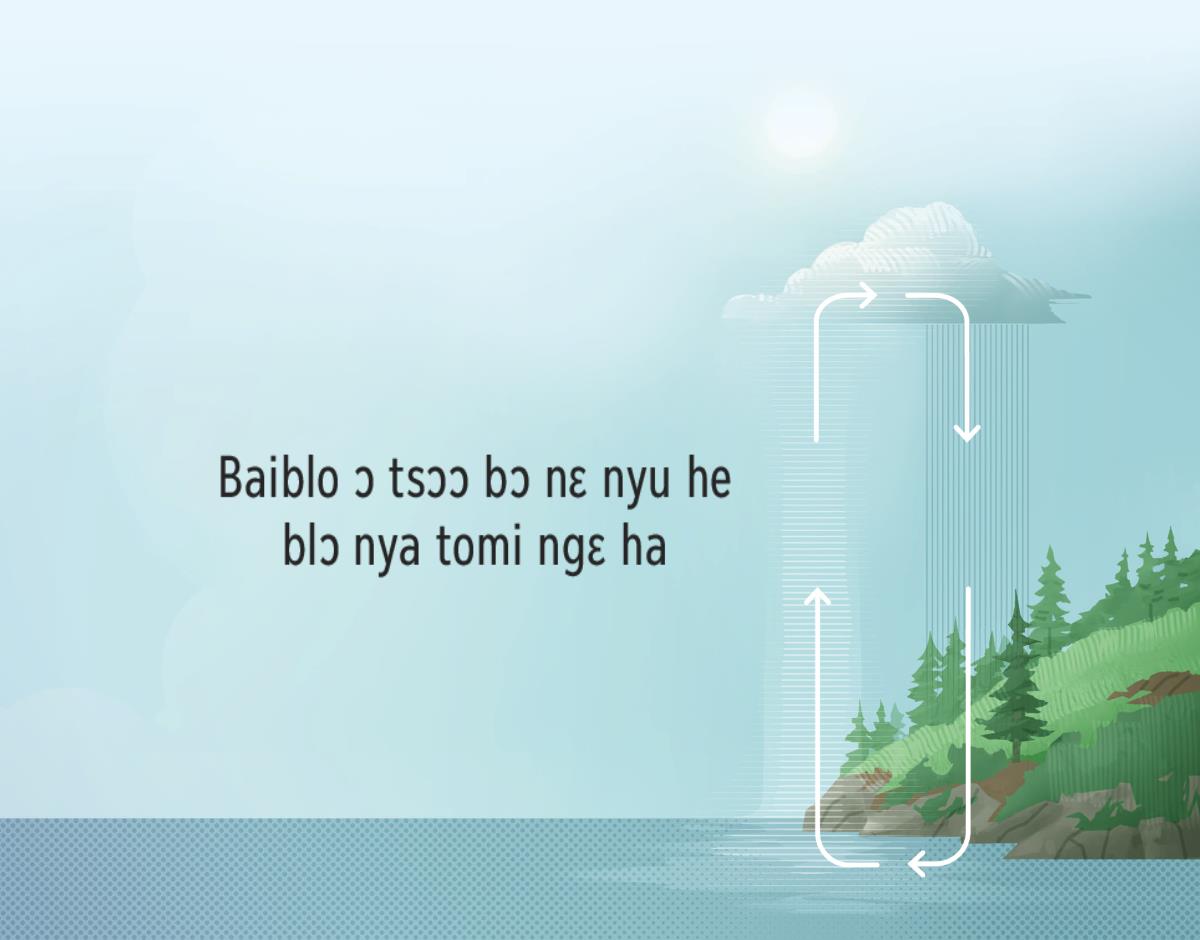 Baiblo ɔ tsɔɔ bɔ nɛ nyu he blɔ nya tomi ngɛ ha. Foni ɔ tsɔɔ bɔ nɛ nyu he blɔ nya tomi ɔ yaa nɔ ha a.