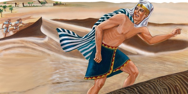 Moisés huye de Egipto