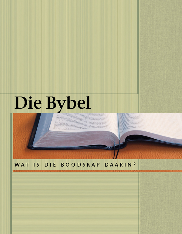 Voorblad van die Bybel se boodskap-brosjure