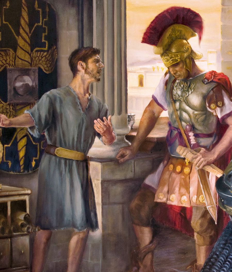 Paulus se susterskind praat met Claudius Lisias.