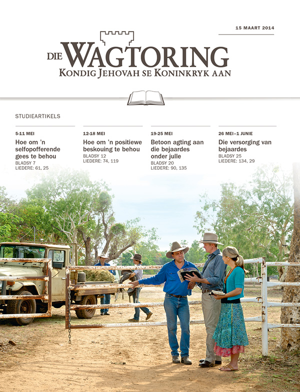 Jehovah se Getuies preek op ’n beesplaas in die Australiese agterveld