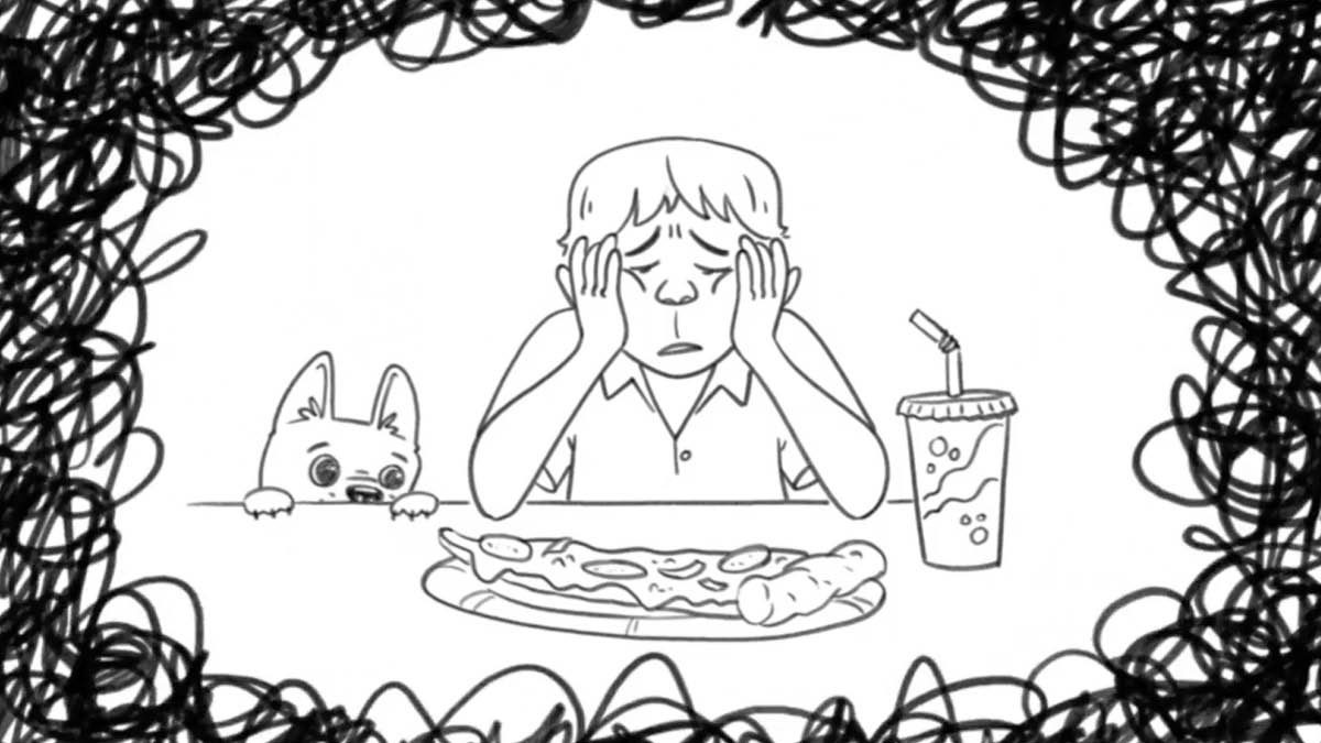 Die witbordvideo “Verander jou hartseer in geluk”.