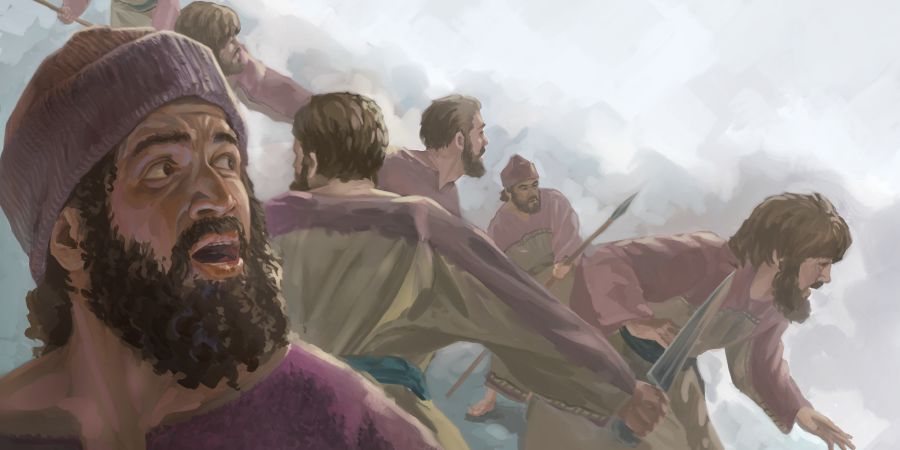 በፍርሃት የተዋጡ የምድያም ወታደሮች