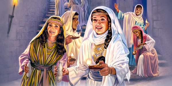 አንዳንዶቹ ደናግል እየነደደ ያለ መብራት ይዘው