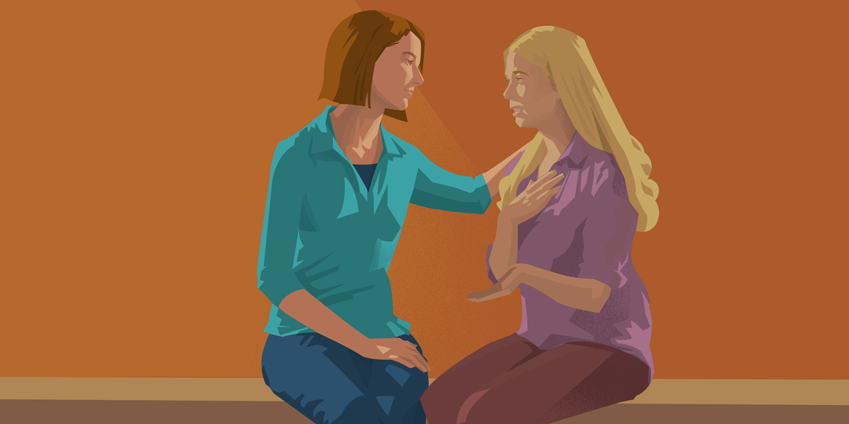 امرأة تسامح صديقتها