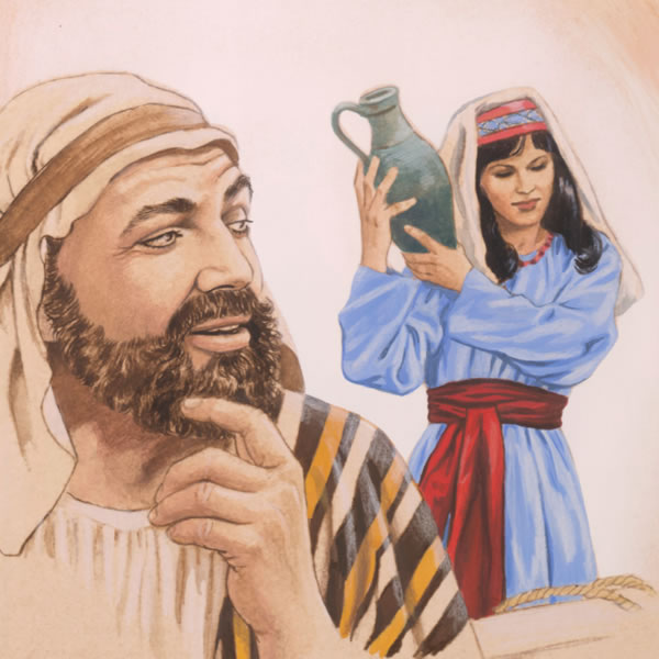 رجل ينظر الى امرأة حسناء