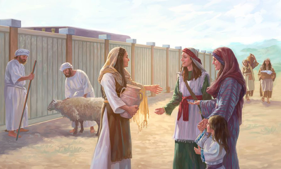 رفيقتان لبنت يفتاح تزورانها في الخيمة المقدسة