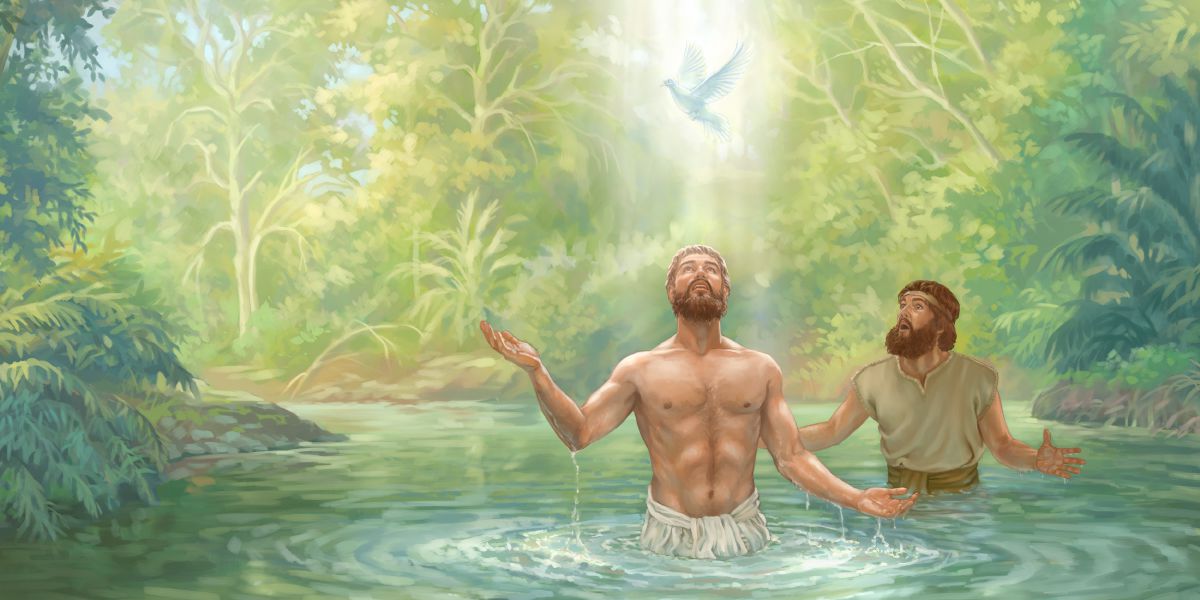 بعدما عمَّد يوحنا يسوع،‏ حلَّ روح اللّٰه على يسوع بشكل حمامة