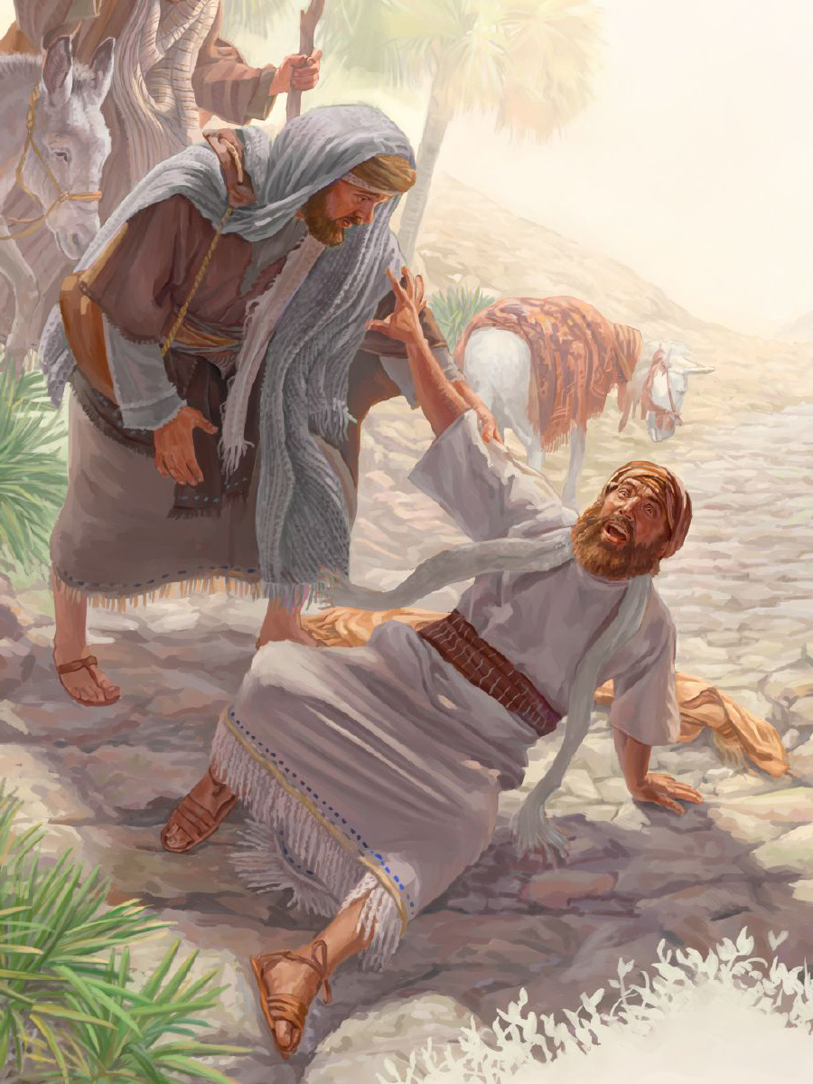 شاول وهو أعمى بعدما رأى ضوءًا قويًّا