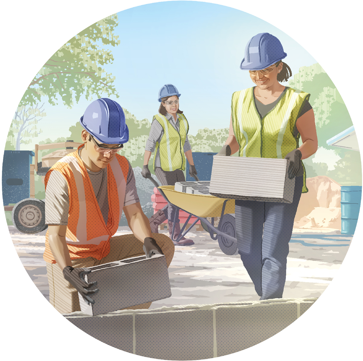 شهود ليهوه متطوعون في بناء قاعة ملكوت