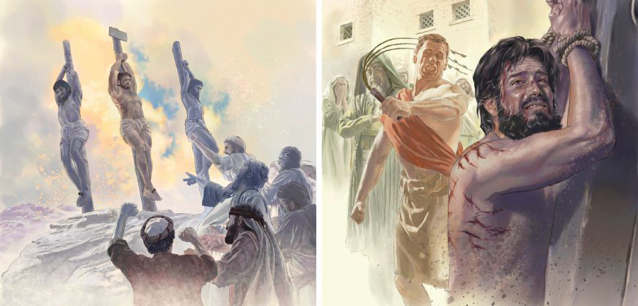 يسوع يُضرَب ثم يُقتَل