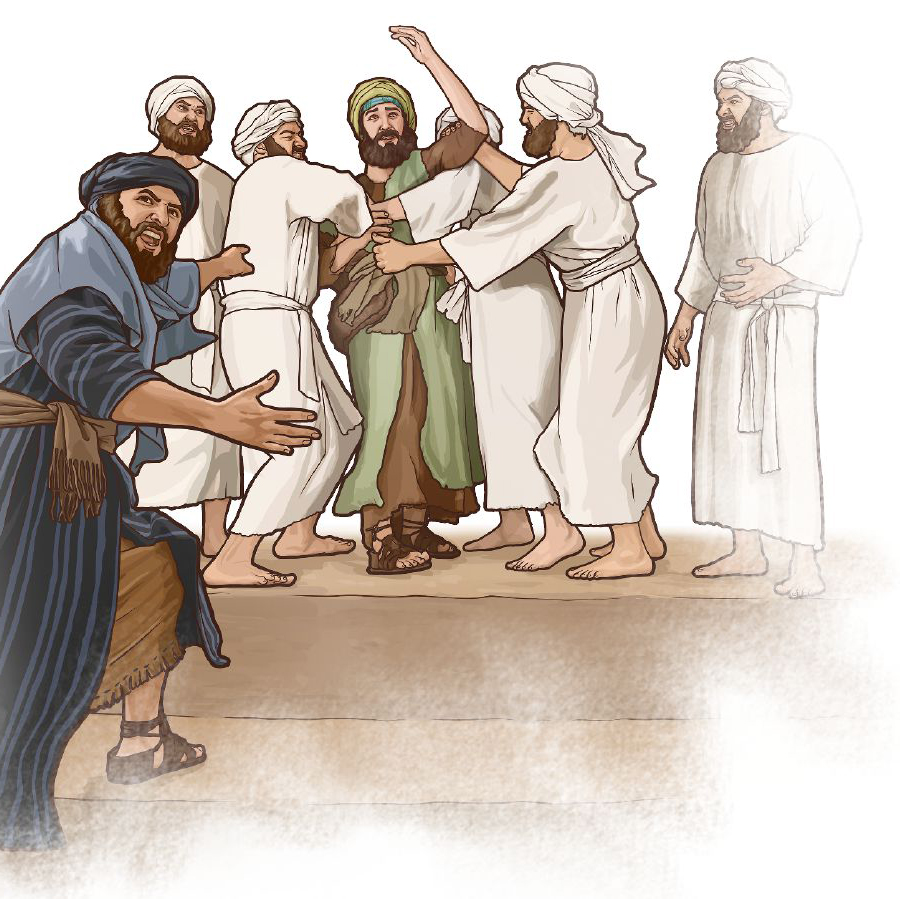 الكهنة والانبياء والشعب يقبضون على النبي ارميا