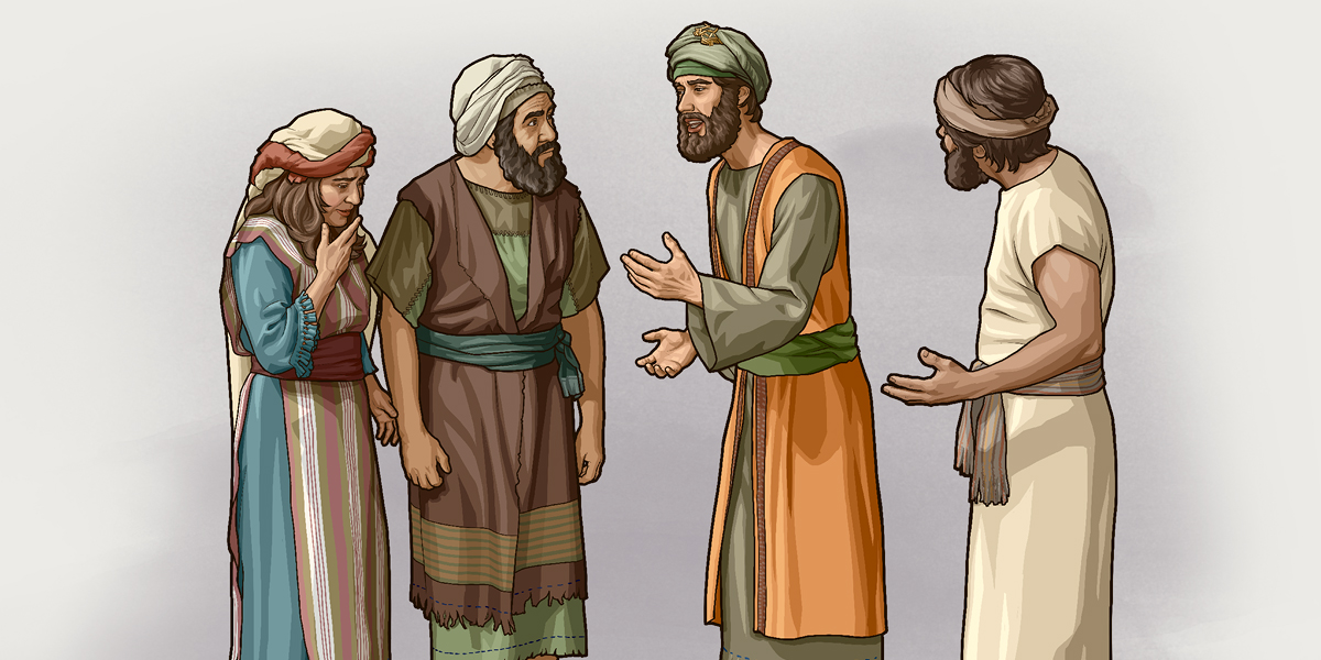 صفنيا يتحدث الى بعض الاسرائيليين