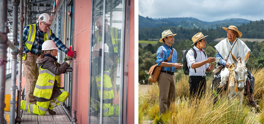 اخوة وأخوات في الخدمة كامل الوقت:‏ ١-‏ اخوان فاتحان يبشِّران رجلا راكبا علی حمار.‏ ٢-‏ اخ وأخت يعملان في البناء
