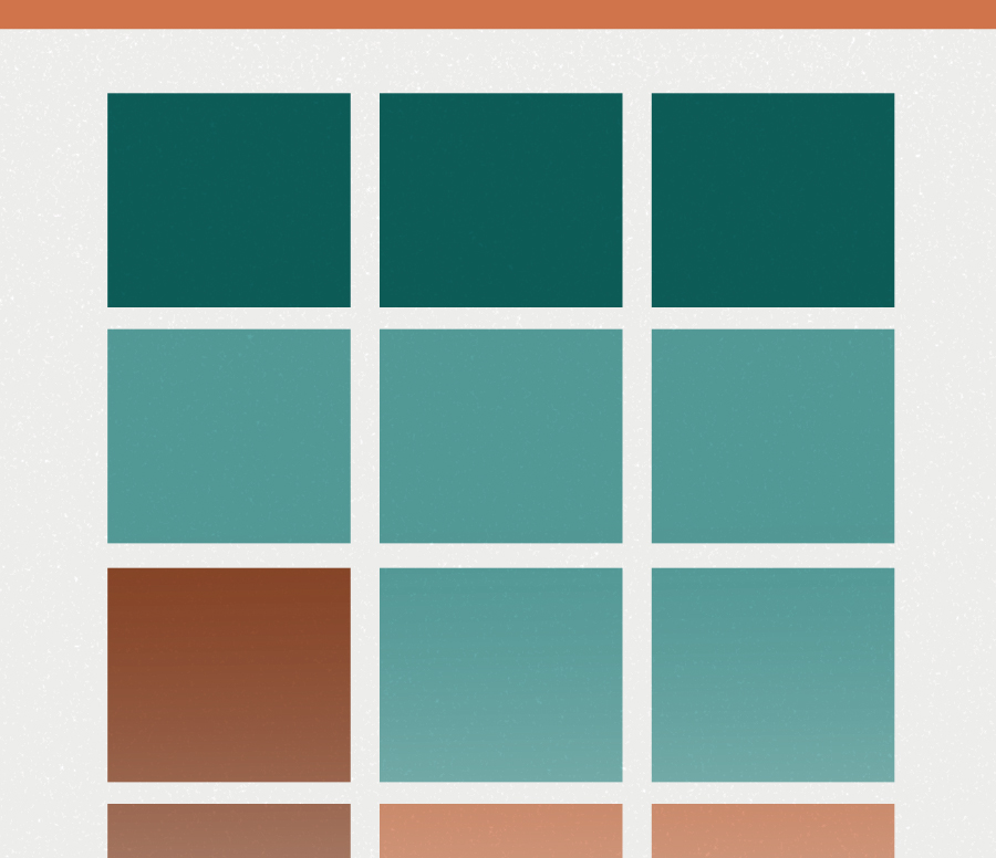 مجموعة مربعات بألوان متعدِّدة تُظهر التقسيم المنطقي لسفر حزقيال