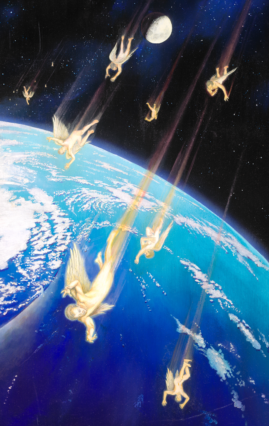 الشيطان وملائكته الاردياء يطردون من السماء