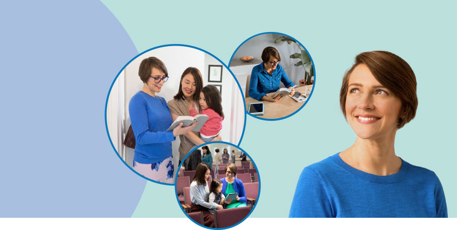 اخت تفرح بالاستعداد للدرس مع امرأة،‏ تعليمها الحق،‏ وحضور الاجتماع معها