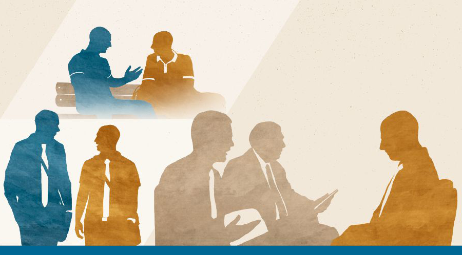 فدريكو يتحدث الى شيخين؛‏ وأنطونيو يخصص الوقت ليستمع اليه ويشجعه