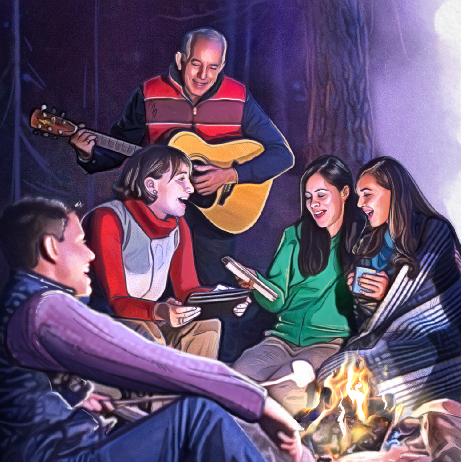 اخوة يغنون معا