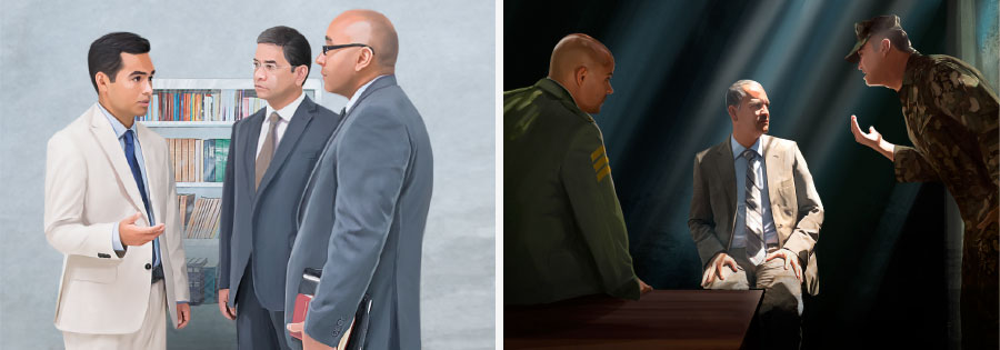 اخ يبقى ساكتا فيما تستجوبه السلطات؛‏ اخ يقول للشيوخ الحقيقة كاملة