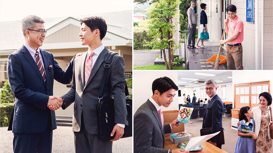 شيخ يمدح خادما مساعدا لأنه شارك في تنظيف قاعة الملكوت واهتم بالمطبوعات