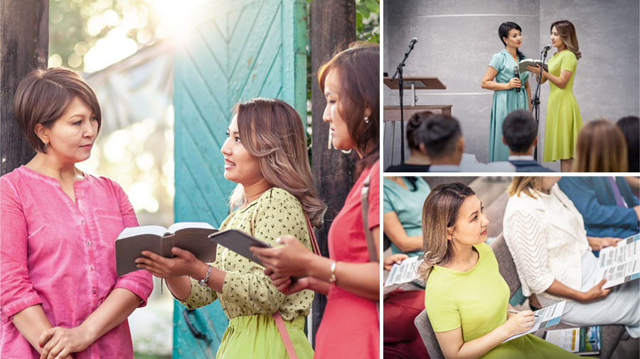 اخت تقوم بتعيين الزيارة المكررة،‏ تكتب ملاحظات في كراسة القراءة والتعليم،‏ وتطبِّق في الخدمة ما تعلمته