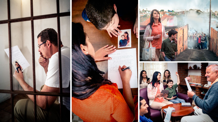 اخت تحضر الاجتماع مع ابنها رغم الاضطرابات السياسية وترسل لاحقا رسالة تشجيع الى زوجها المسجون