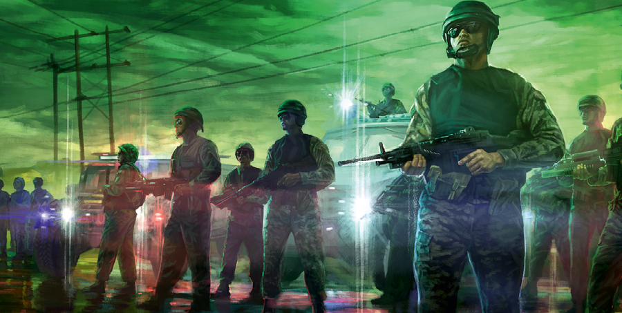 قوات عسكرية تستعد للقتال خلال هجوم جوج الماجوجي