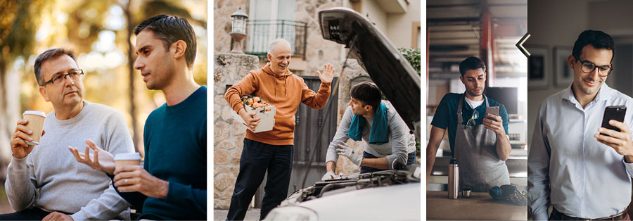 ١-‏ شيخ يرسل رسالة نصية الى اخ خامل،‏ فيقرأها الاخ خلال استراحته في العمل.‏ ٢-‏ شيخ آخر يجلب صندوق فاكهة للاخ الخامل الذي يصلح سيارته.‏ ٣-‏ شيخ ثالث يجلس في حديقة مع الاخ الخامل،‏ فيستمع اليه ويشرب القهوة معه.‏