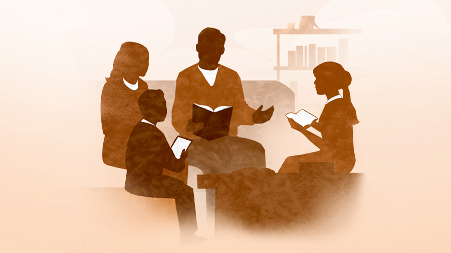 اخ يدير عبادة عائلية