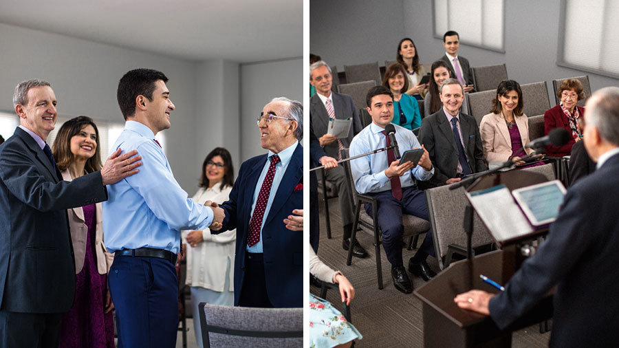 ١-‏ التلميذ يجاوب خلال درس «برج المراقبة».‏ ٢-‏ مدير درس «برج المراقبة» يمدح التلميذ بعد الاجتماع