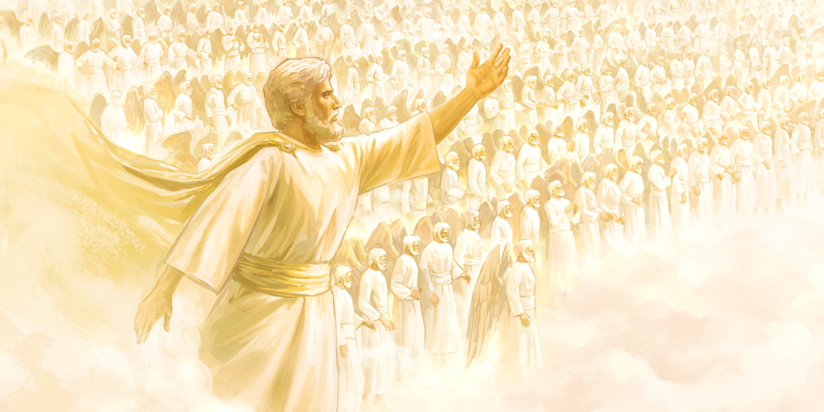 رئيس الملائكة وربوات من الملائكة الآخرين