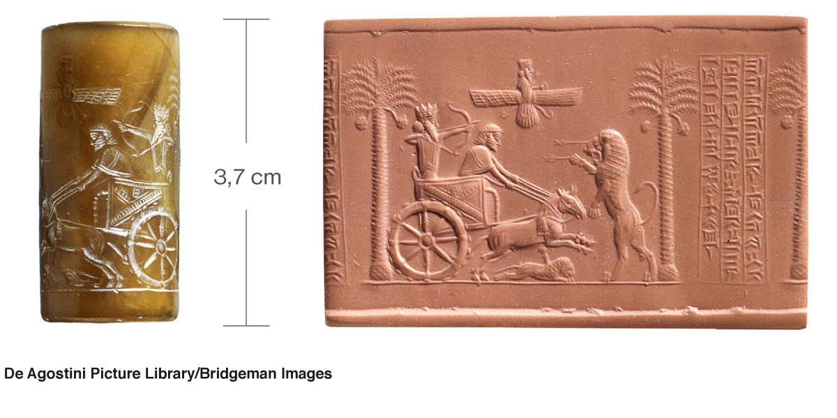 Quiñe moncolcülechi sello mu ti lonco ülmen Darío I petu nüfai. Cangelu, traflancünuelchi arcilla meu marcantucünungei ti sello