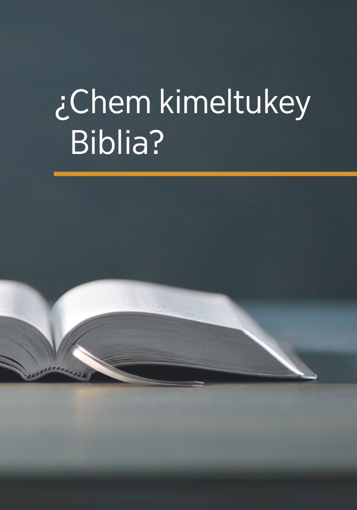Ti lifru “¿Chem quimeltuquei Biblia?”