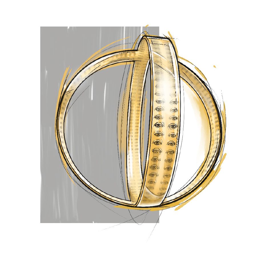 [Ilustración de la página 37]Una rueda dentro de otra rueda con ojos por dentro y por fuera, tal como se describe en la visión de Ezequiel.