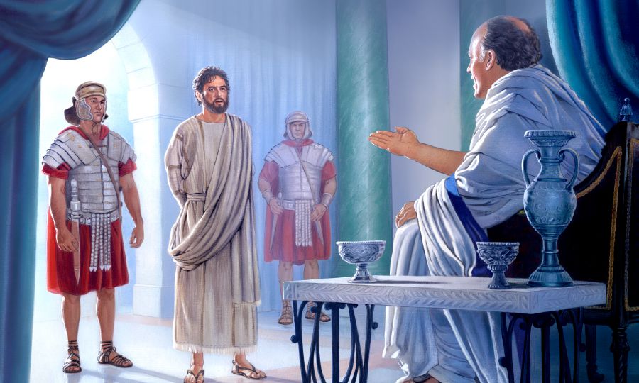 Jesus müley Ponsio Pilato ñi adkiñ mew