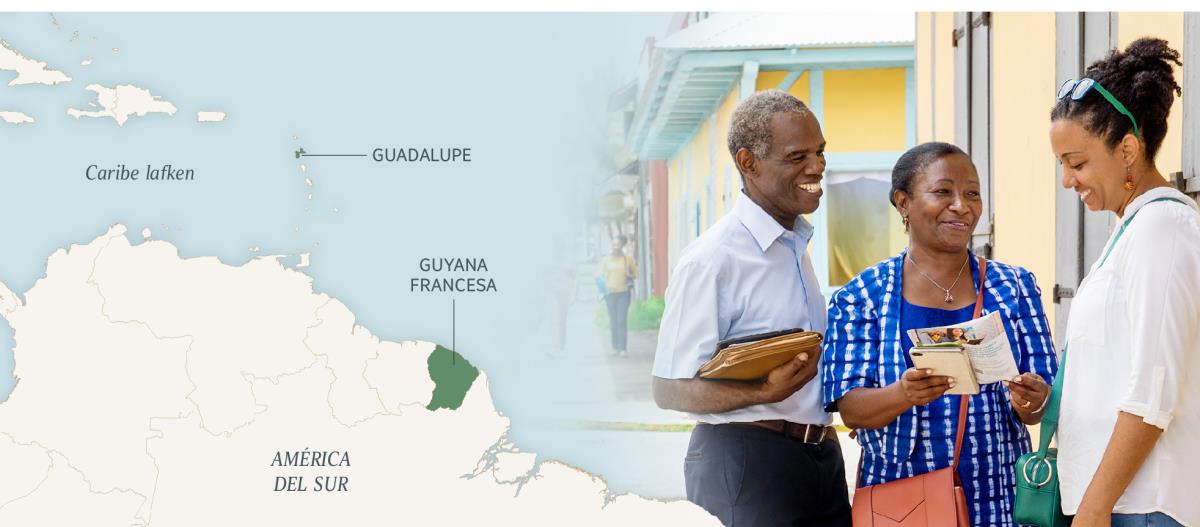 Müley epu adentun. Kiñe adentun pengelkey kiñe mapa, tüfa mew pengey ti Caribe lafken, Guadalupe ka tati Guyana Francesa mülelu América del Sur mew. Kangelu adentun pengelkey ta Jack tañi domo engu petu amuldunguyawi.