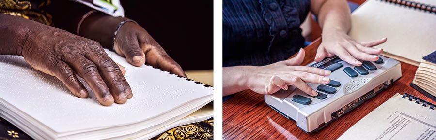 Titii: 1. Mankéé nu muda a yé añ bikaat bi ntôñ bi bi yé ni braille. 2. Mankéé nu Muda a yé i tila ni bisélél bi braille.