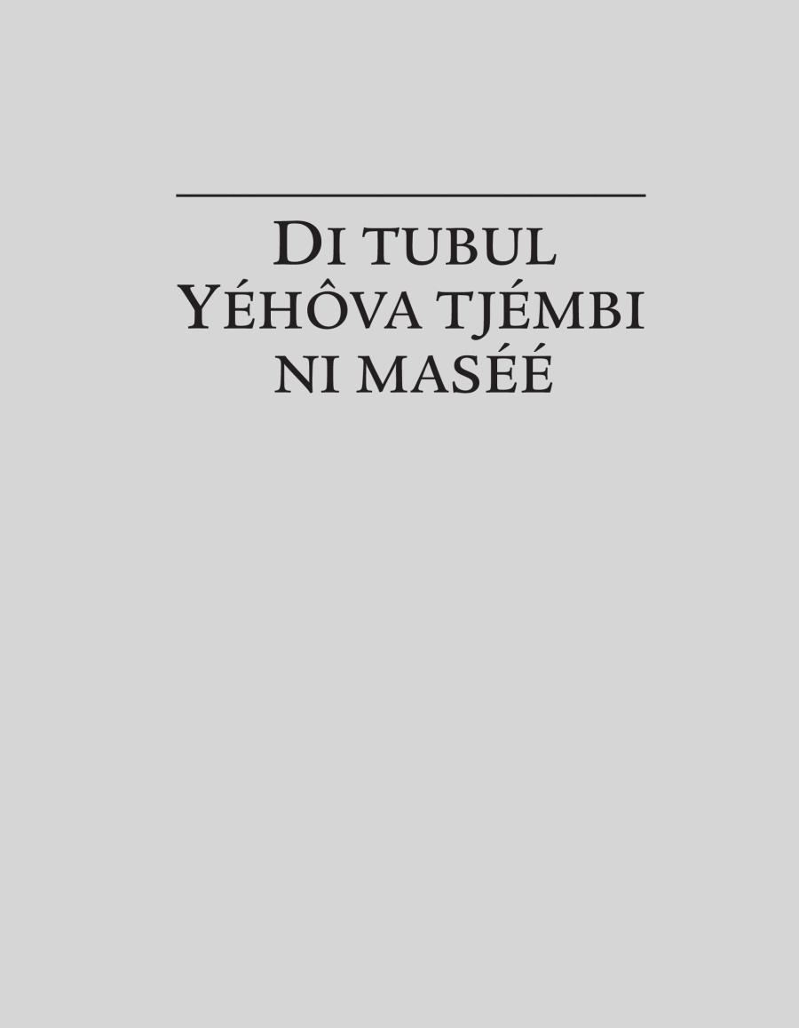 Di tubul Yéhôva tjémbi ni maséé