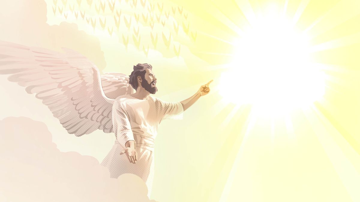 Dans le ciel, Satan parle de façon irrespectueuse à Jéhovah devant les anges.