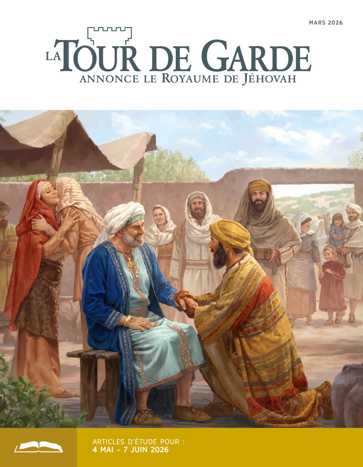 Job est chez lui, en bonne santé et bien habillé. Il profite de la compagnie de nombreux amis qui sont venus lui rendre visite, à lui et à sa femme.