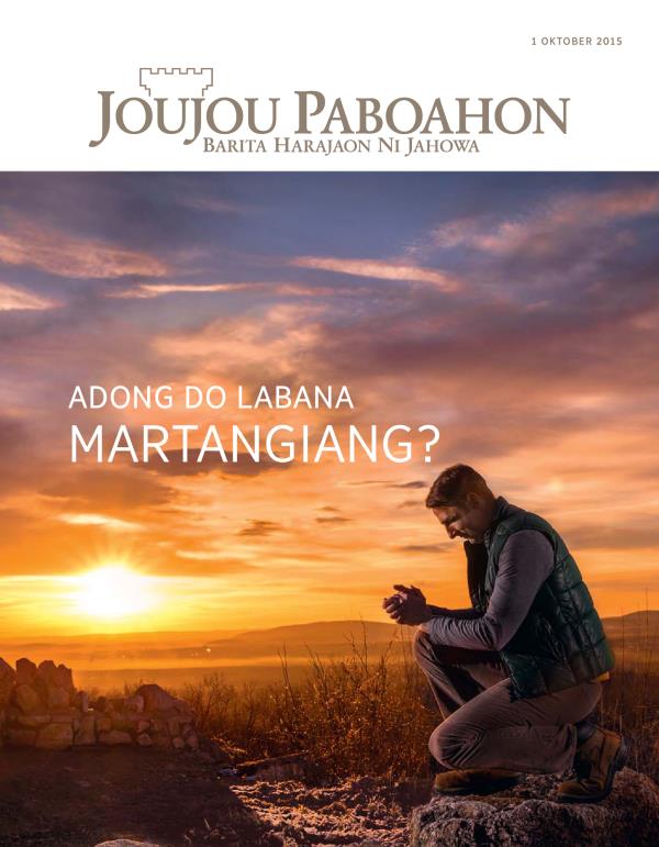 Sampul ni Majalah Joujou Paboahon, Oktober 2015 | Adong Do Labana Martangiang