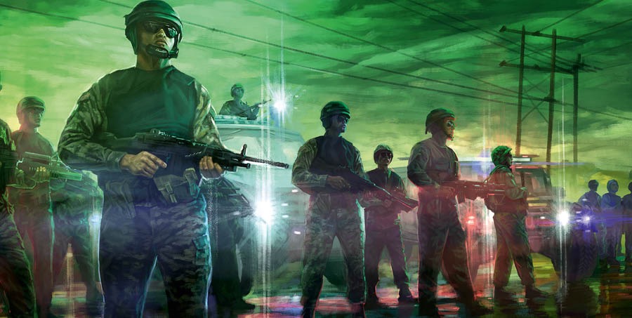 Angka tentara na marsinjata marporang saleleng serangan Gog na sian Magog