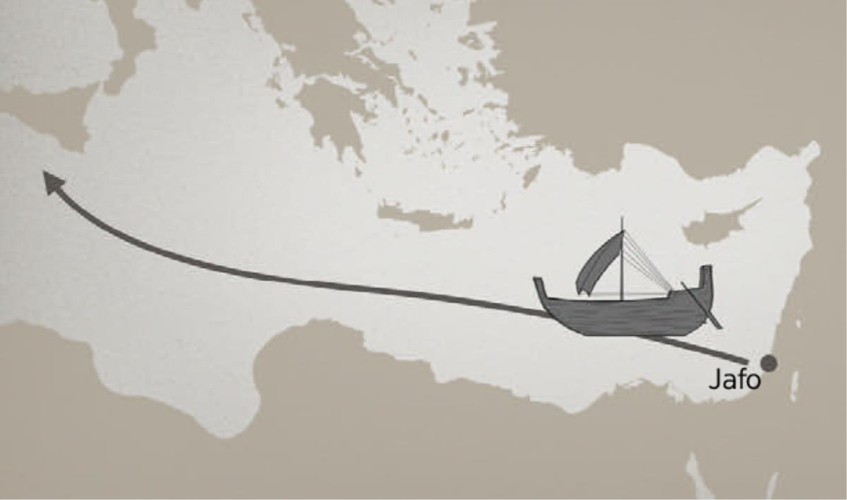 Sira min bɛ bɔ Jafo ka taa Tarsisi kɔgɔji sanfɛ