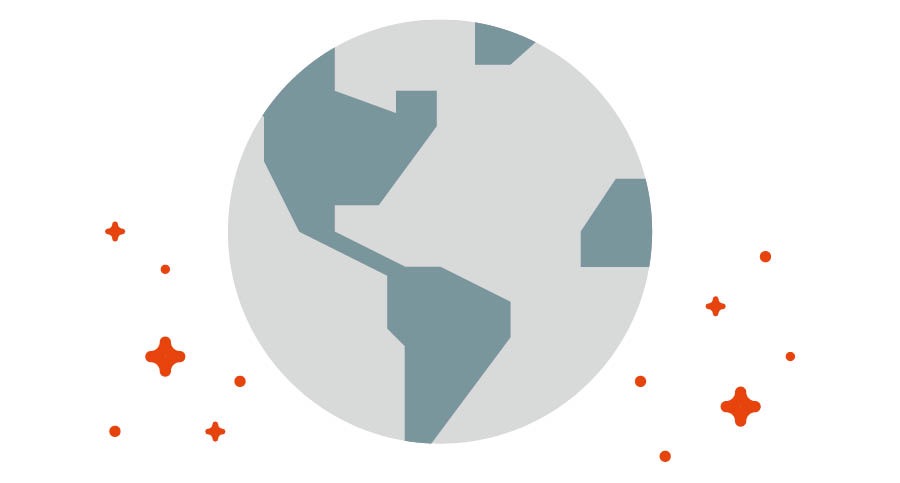 শূন্যর উপর পৃথিবীর আইকন