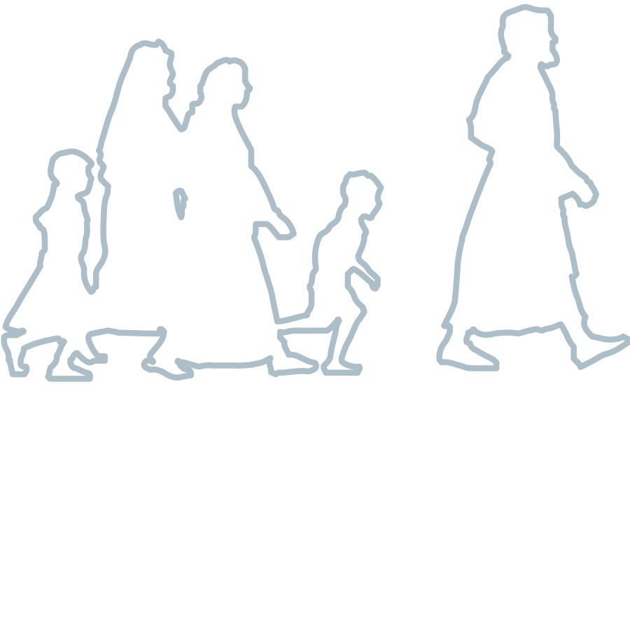 Persones seguint Jesús