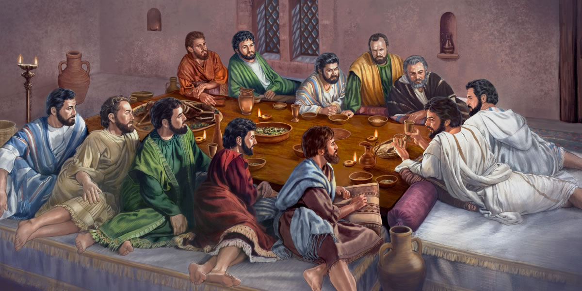 Jesús instituint el Sopar del Senyor amb els onze apòstols fidels