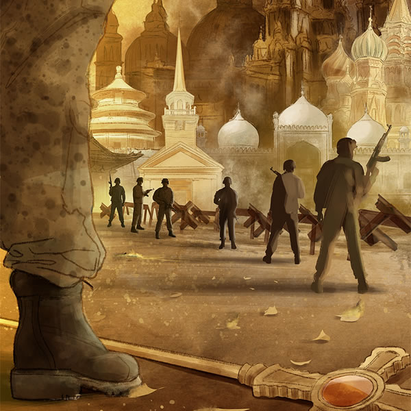 Edificis religiosos rodejats de soldats