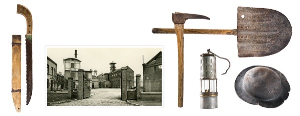 1. Eines utilitzades pels miners polonesos; 2. Mina de Dechy, prop de Sin-le-Noble, França