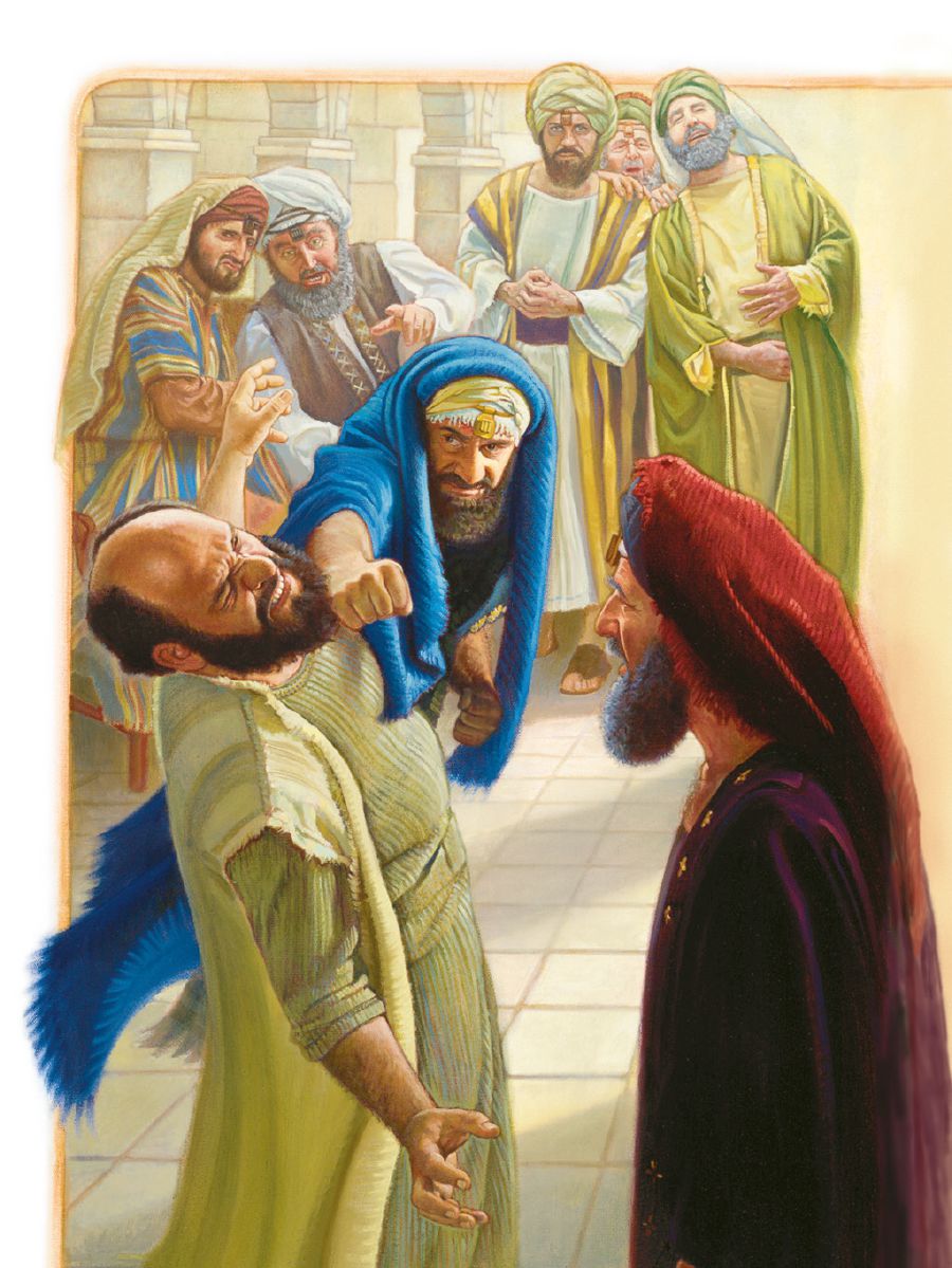 Gisugo sa hataas nga saserdoteng si Ananias ang lalaki nga sumbagon sa nawong si apostol Pablo